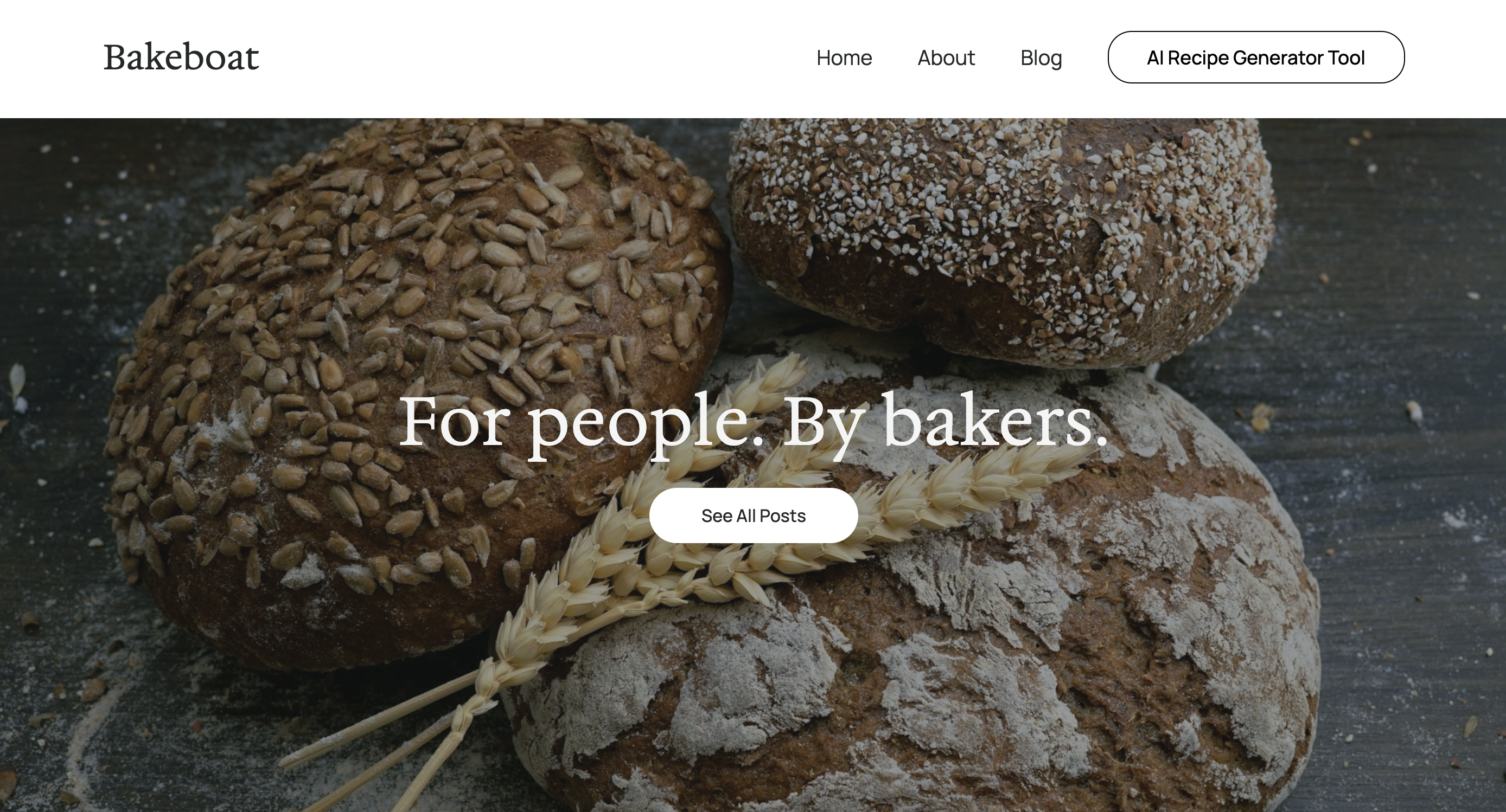 BakeBoat Website Screenshot